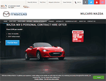 Tablet Screenshot of milcars-mazda.co.uk